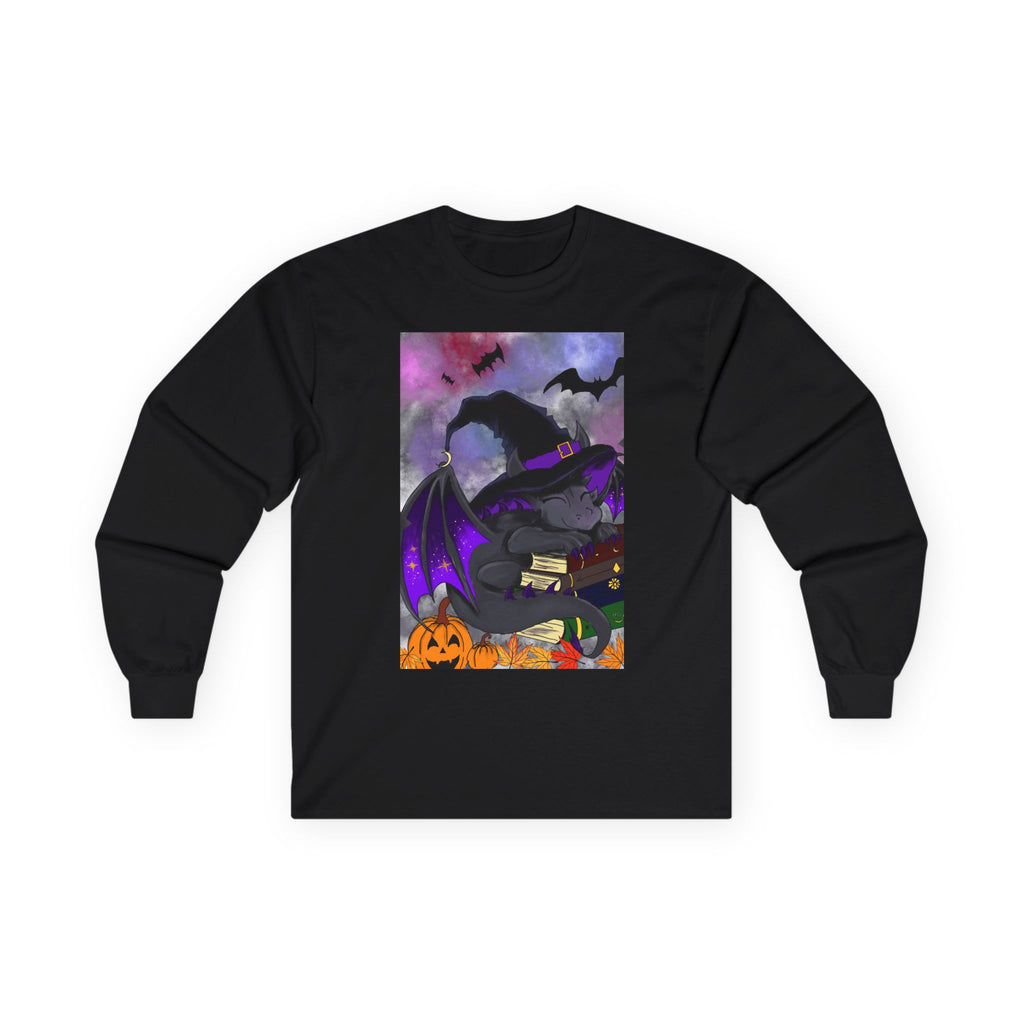 Spellbound Bookwyrm Long Sleeve Tee | Cozy Fantasy Reader Shirt