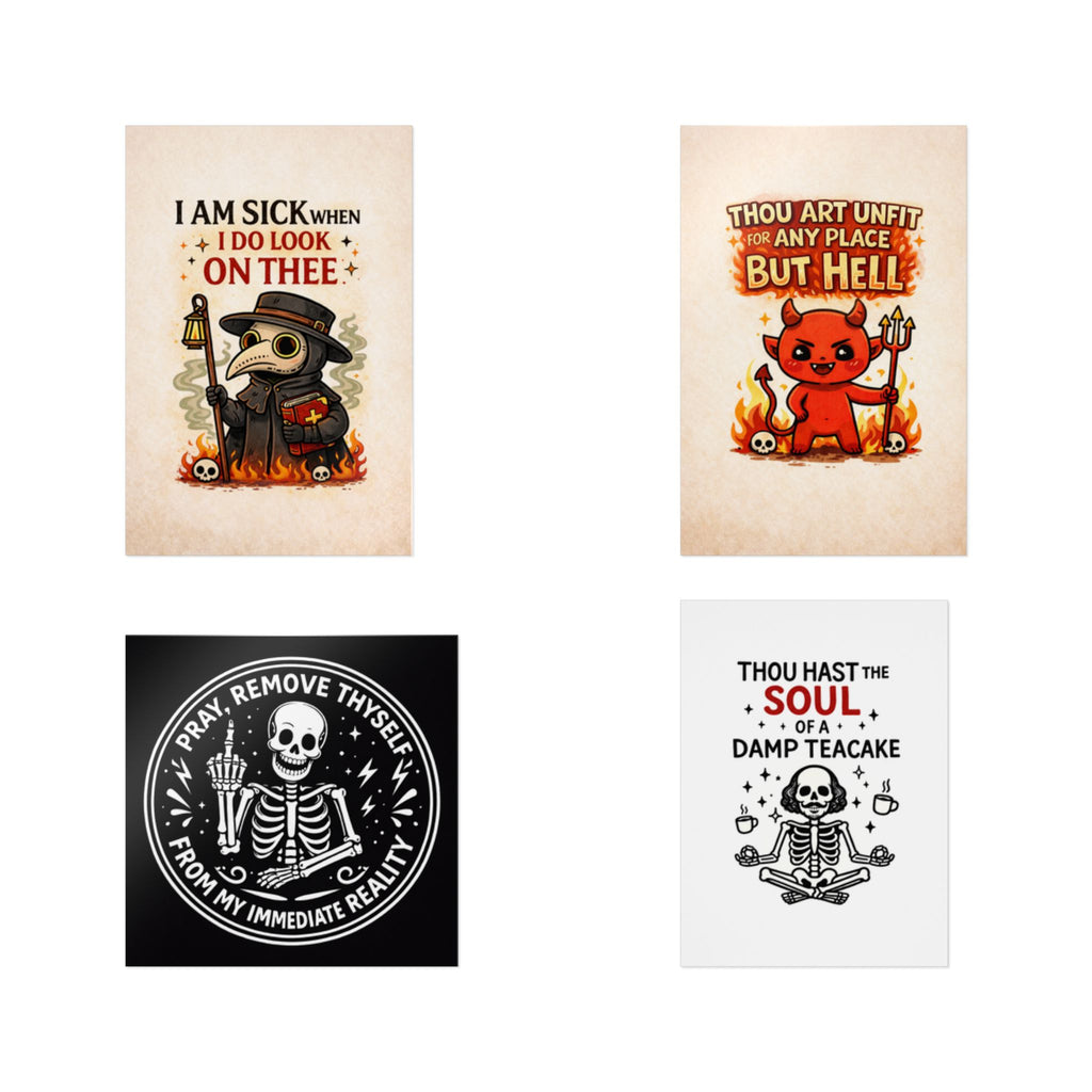 Shakespeare Insult Sticker Sheet