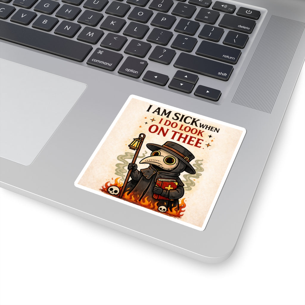 Shakespeare Insult Sticker | Plague Doctor Gothic Decal