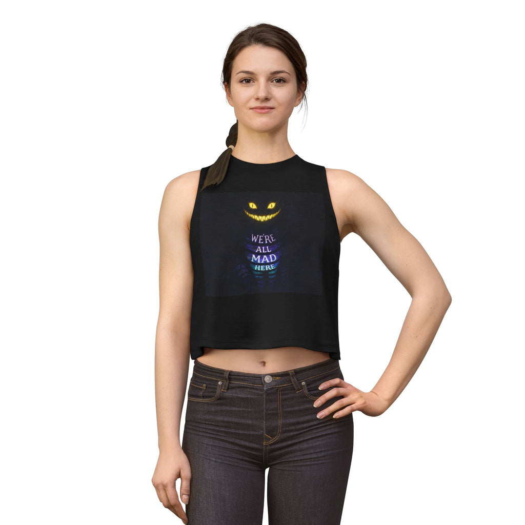 Cheshire Smile Crop Top - "We're All Mad Here" Alice in Wonderland
