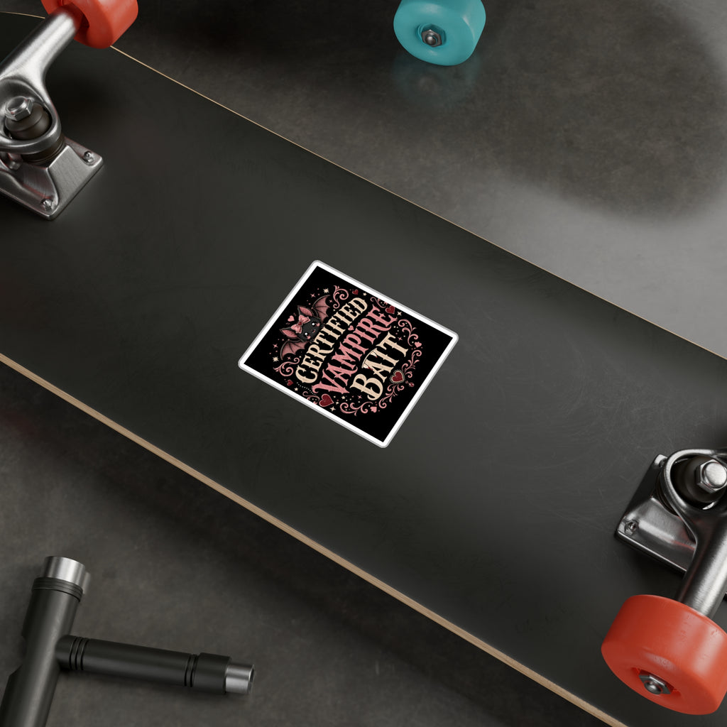 Certified Vampire Bait Cute Gothic Sticker