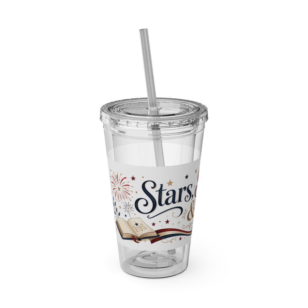 Tumbler — 'Stars, Stripes & Stories' 16oz Insulated Straw Cup
