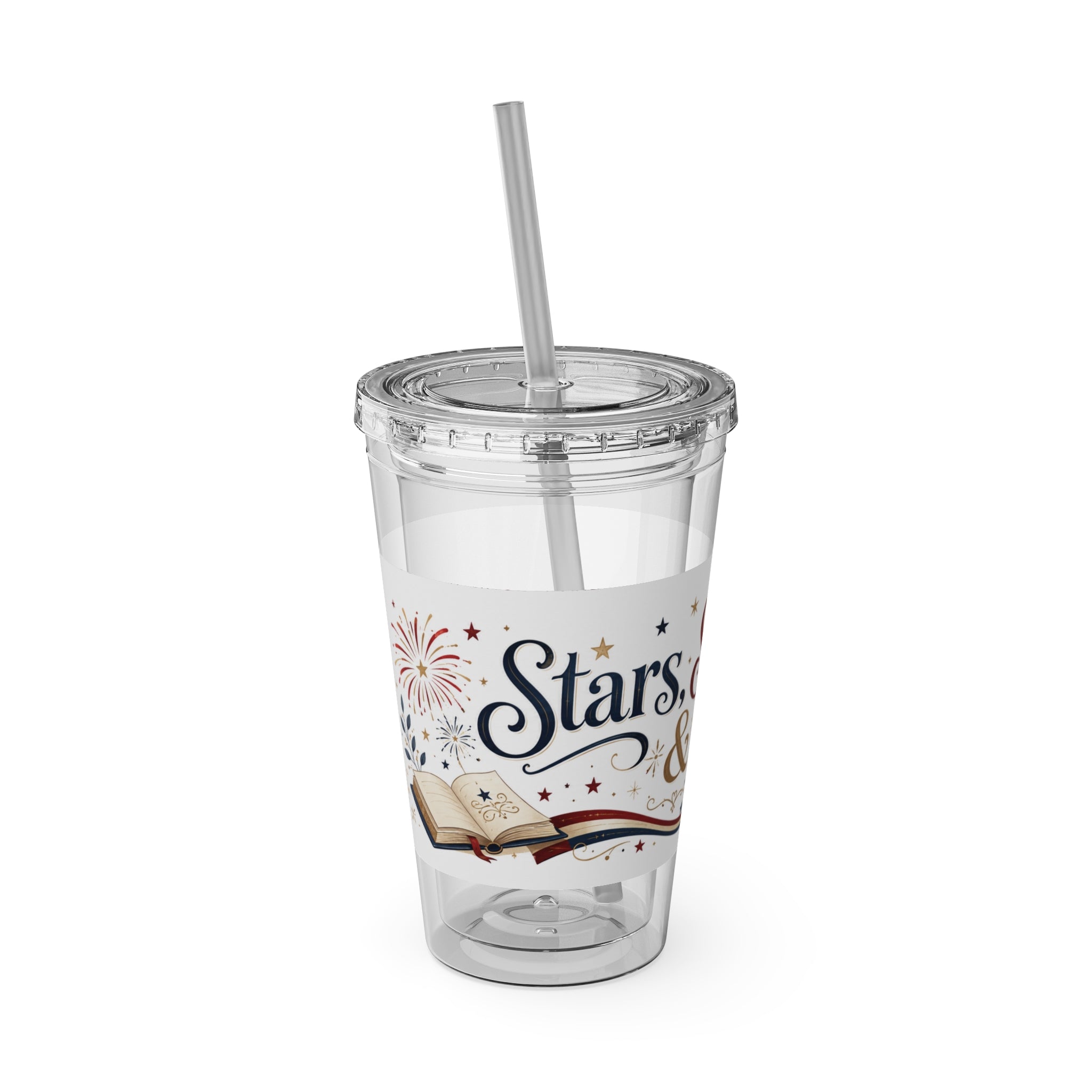 Tumbler — 'Stars, Stripes & Stories' 16oz Insulated Straw Cup