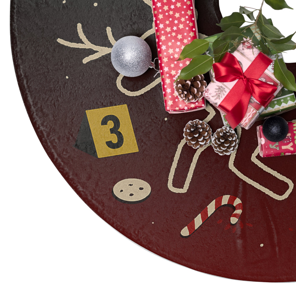 Christmas Tree Skirt — “Silent Night, Violent Night” Crime Scene Reindeer