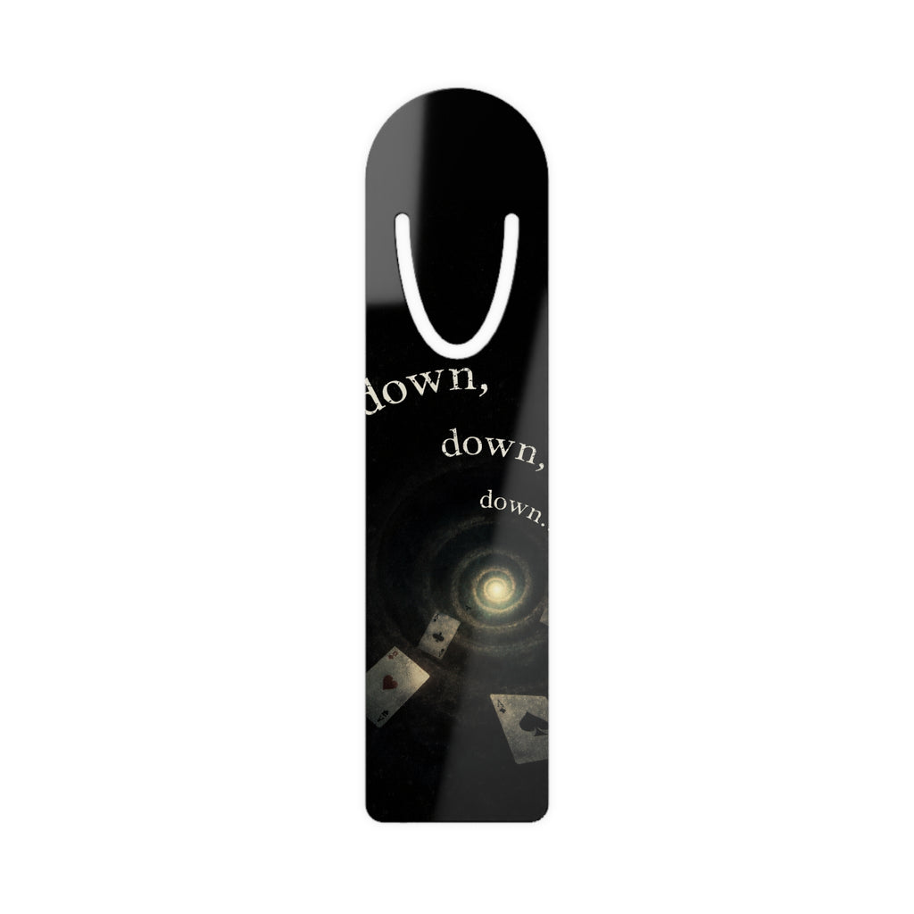 Alice in Wonderland 'Down, Down' Metal Bookmark — Gothic Playing Cards Vortex