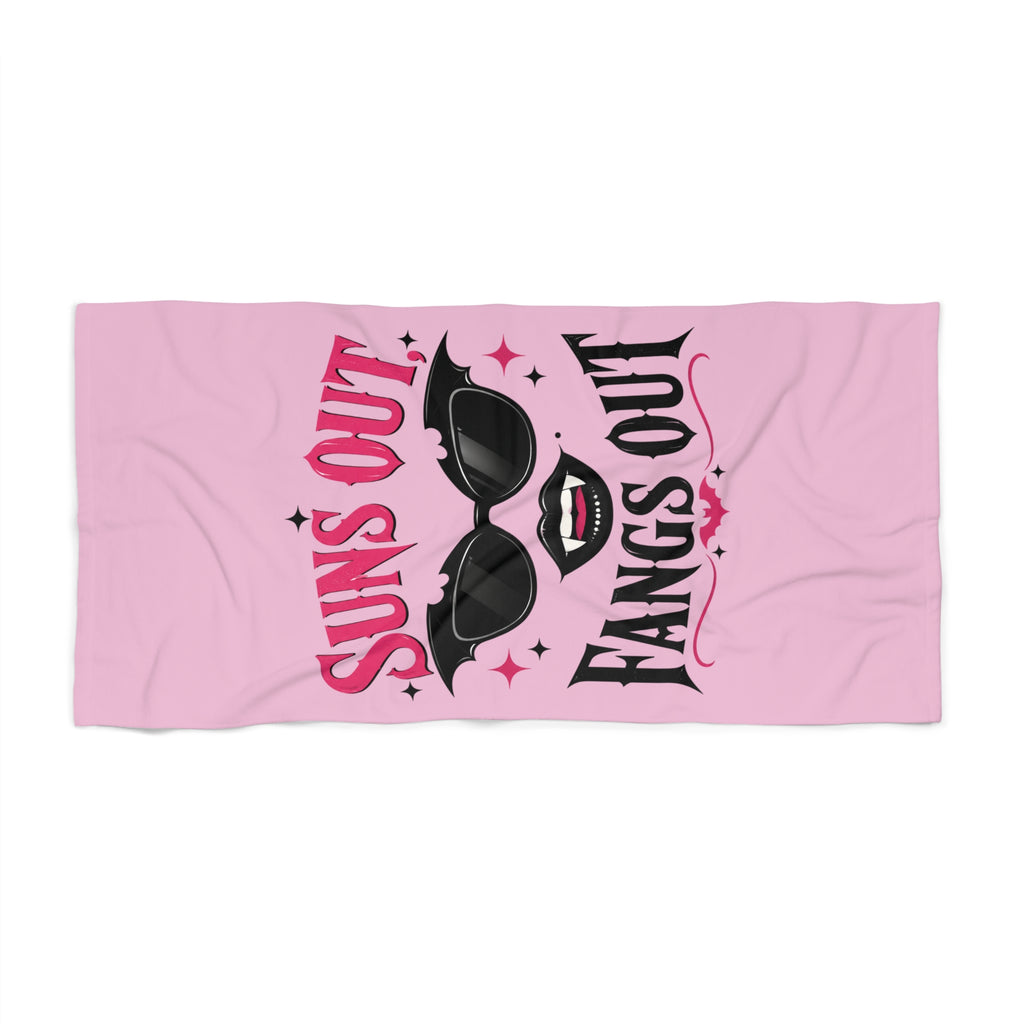 Suns Out, Fangs Out Beach Towel