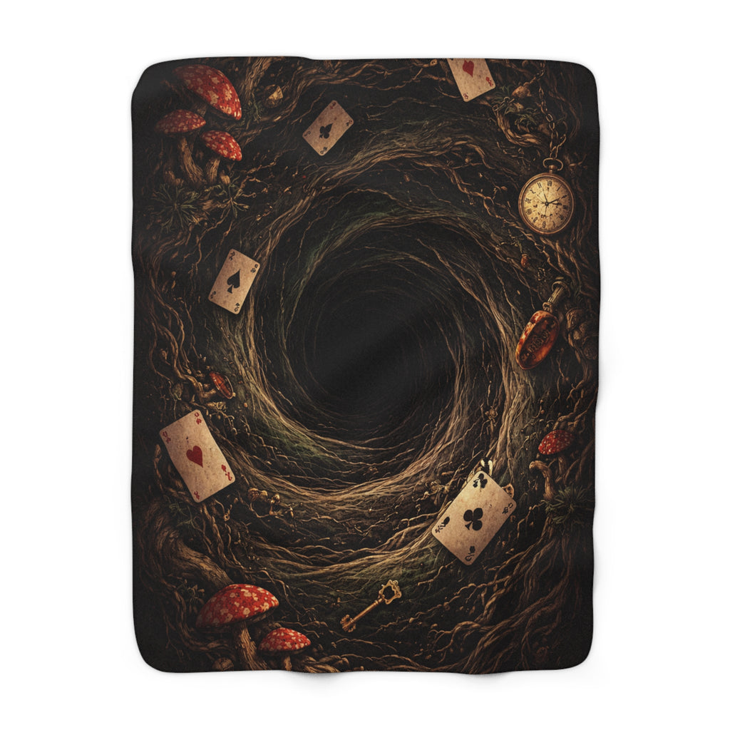 Down the Rabbit Hole Sherpa Fleece Blanket | Wonderland After Dark Collection
