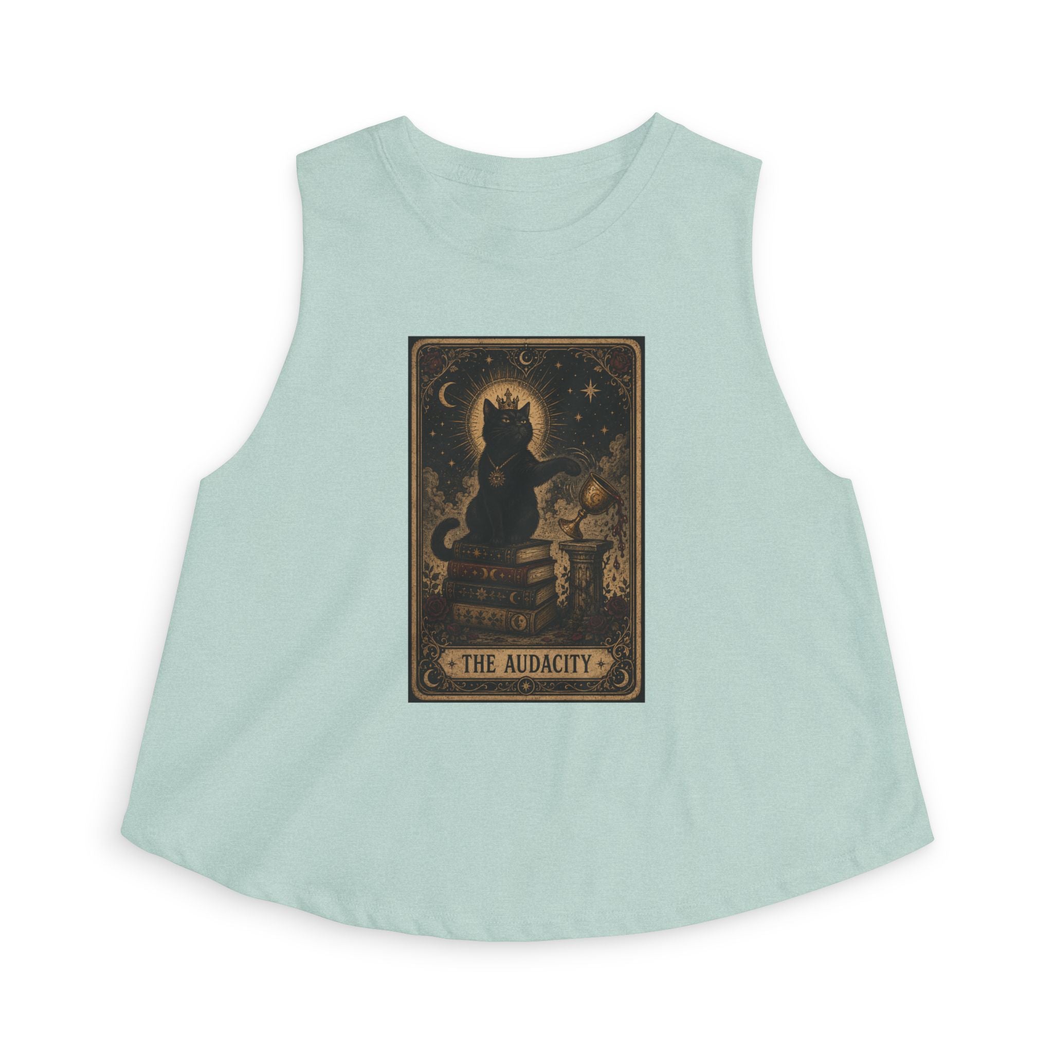 Crop Top — Vintage Tarot Cat 'The Audacity'