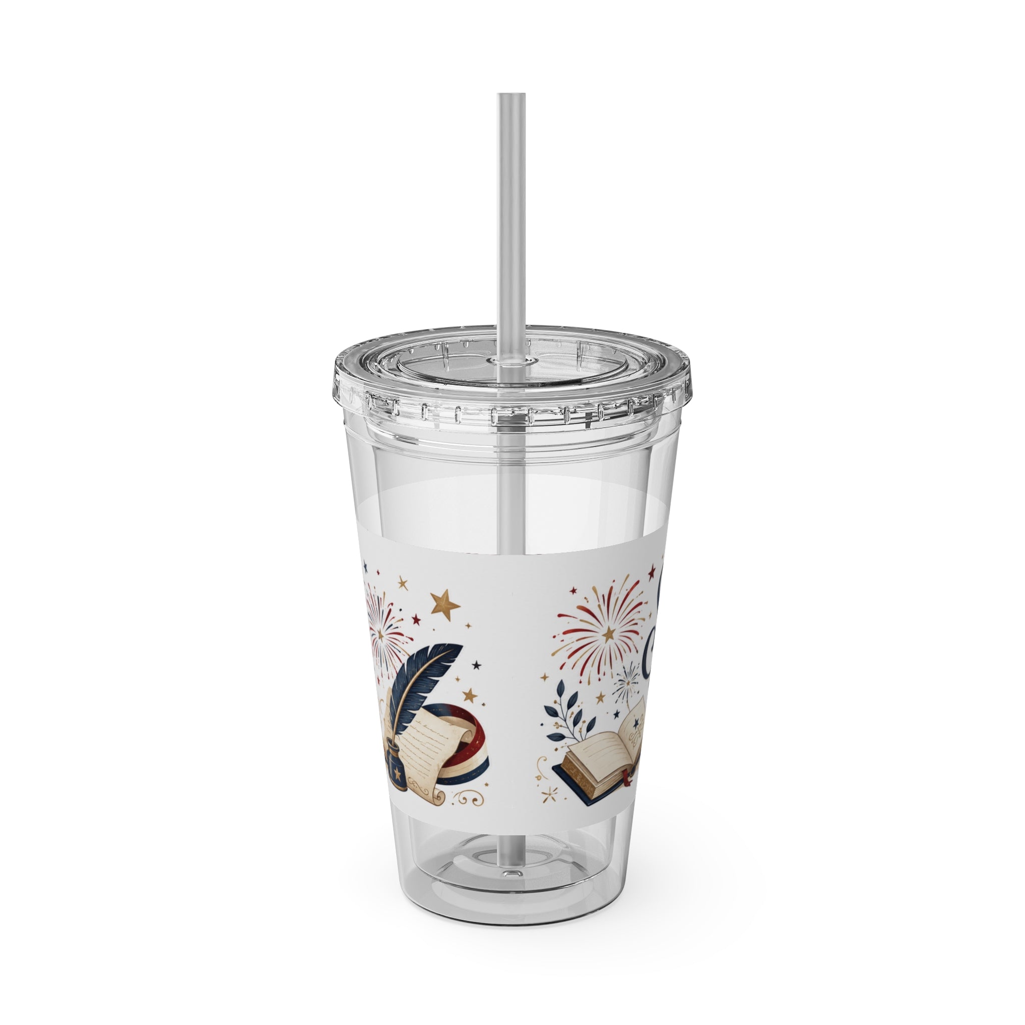 Tumbler — 'Stars, Stripes & Stories' 16oz Insulated Straw Cup