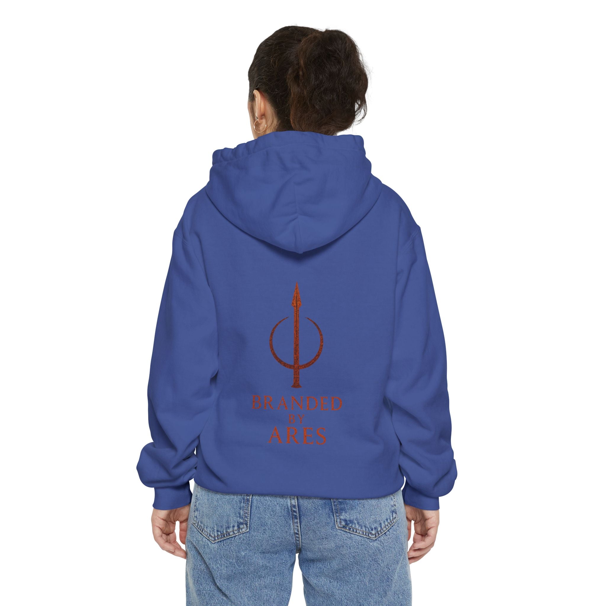 “Branded by Ares” Spear Godbrand Hoodie--POD