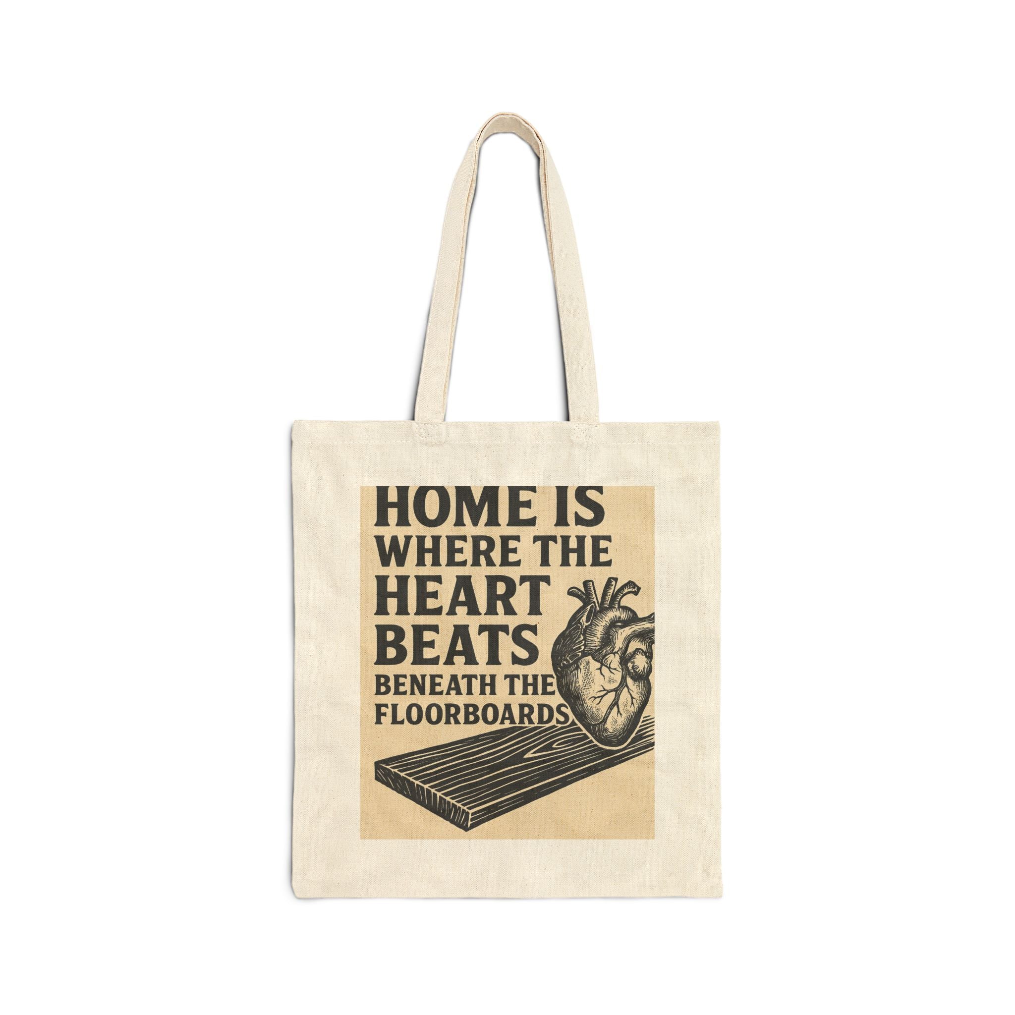 Home is Where the Heart Beats Cotton Canvas Tote Bag