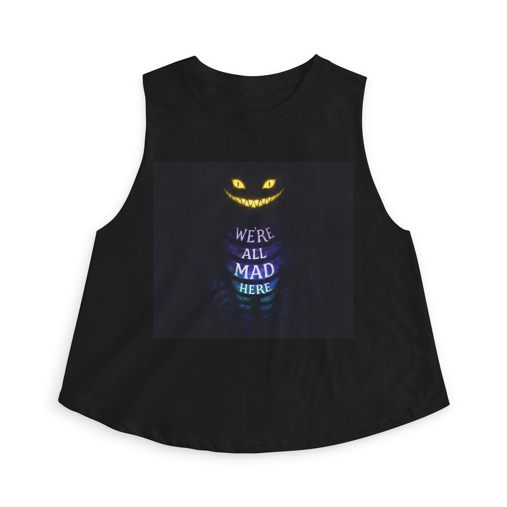 Cheshire Smile Crop Top - "We're All Mad Here" Alice in Wonderland