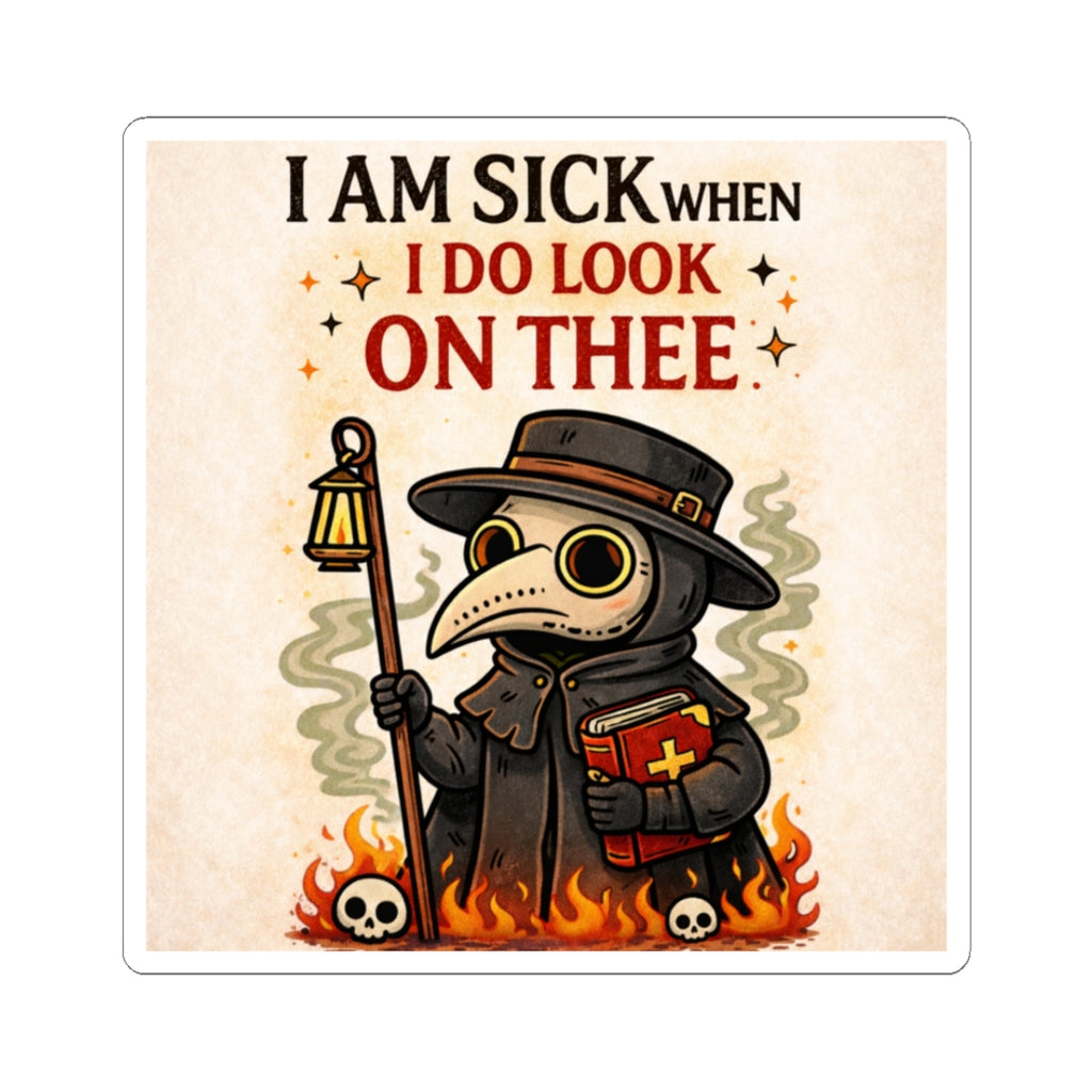 Shakespeare Insult Sticker | Plague Doctor Gothic Decal