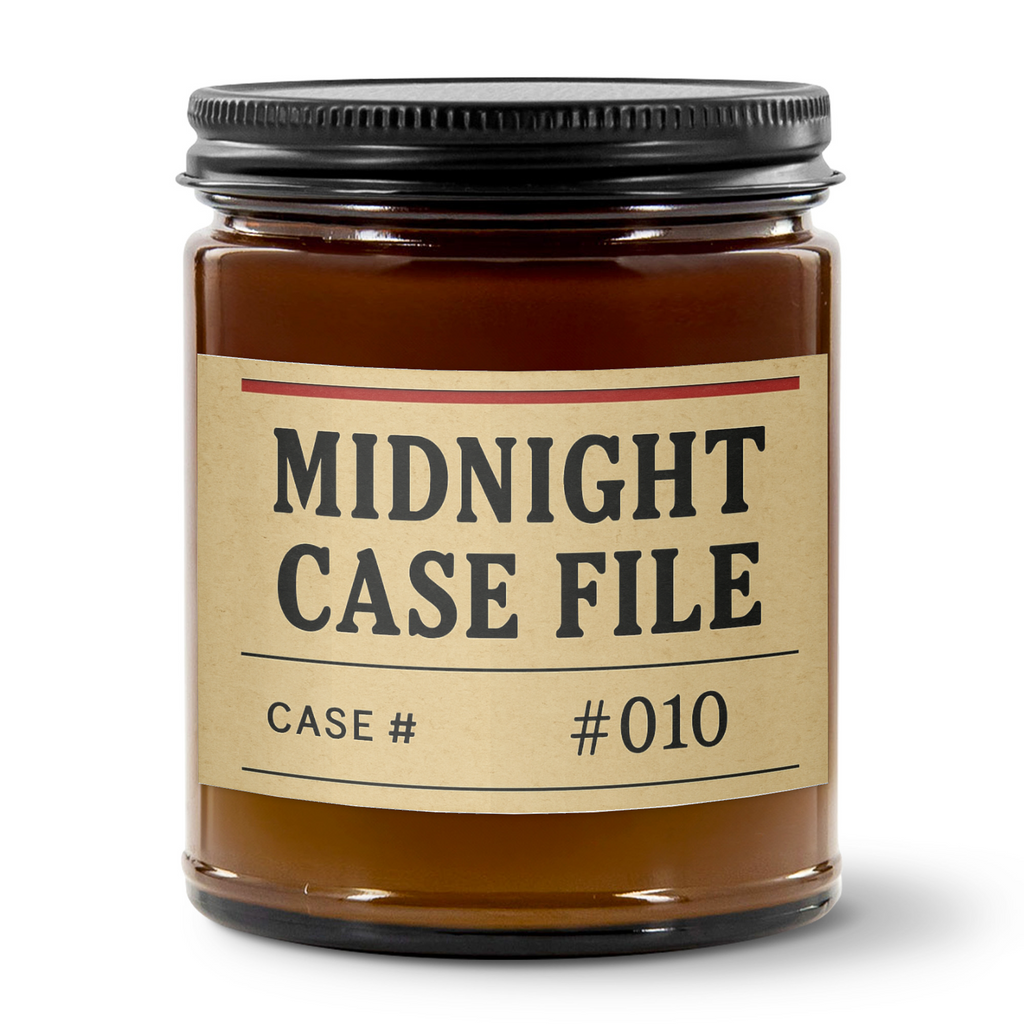 "Midnight Case File" Comfort Spice 9oz Candle