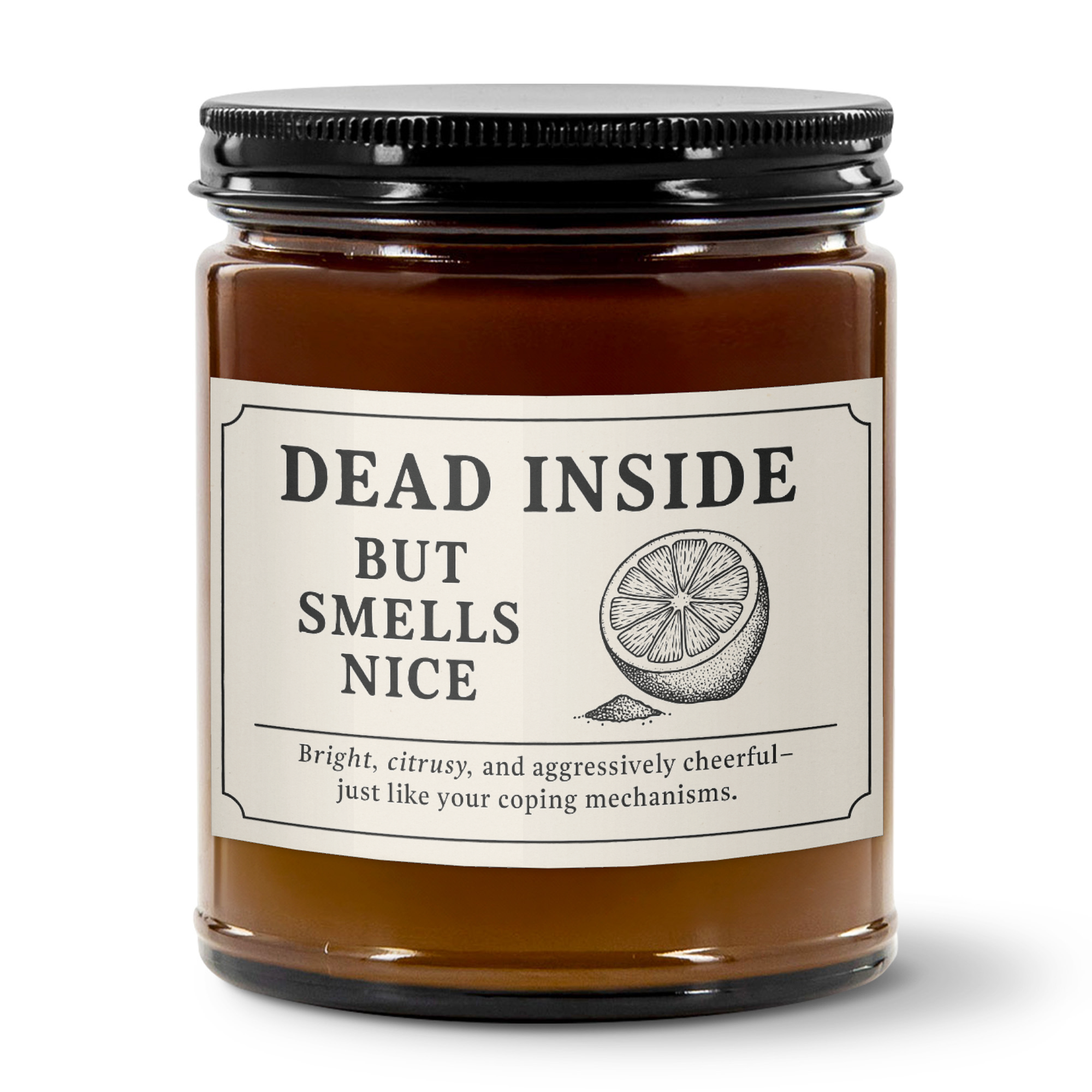 Dead Inside but Smells Nice 9oz Candle--Pink Grapefruit