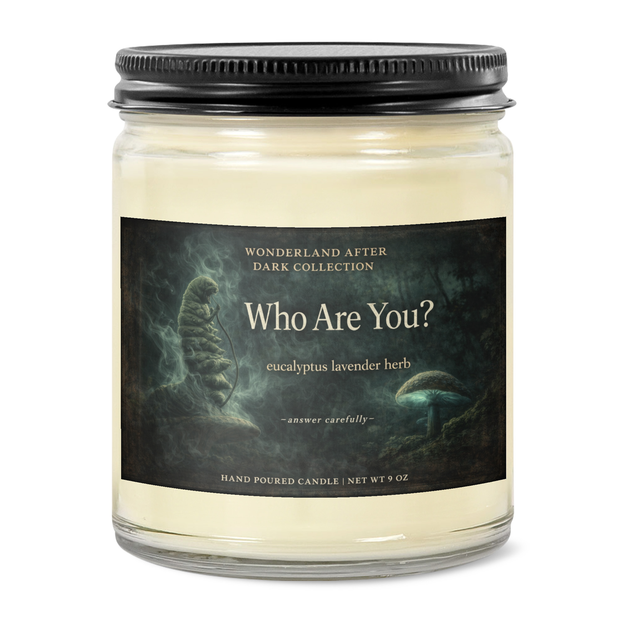 Who Are You? Candle – Eucalyptus Lavender Herb | Wonderland After Dark Collection (9 oz)