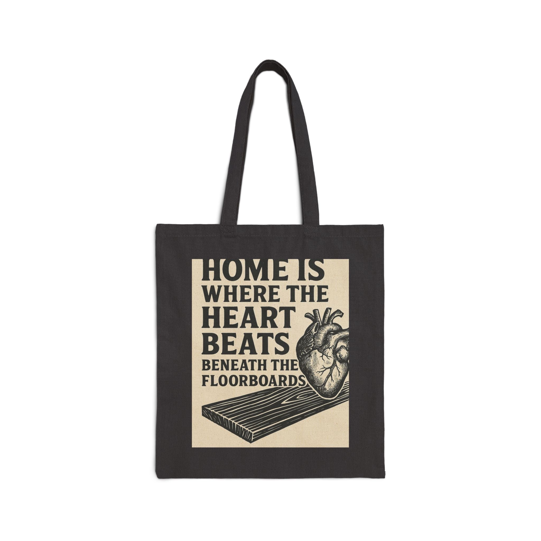 Home is Where the Heart Beats Cotton Canvas Tote Bag