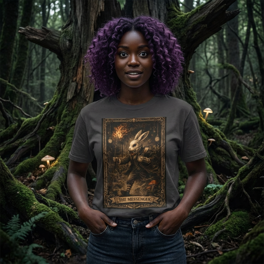 The Messenger Rabbit Tee -- Wonderland After Dark Collection