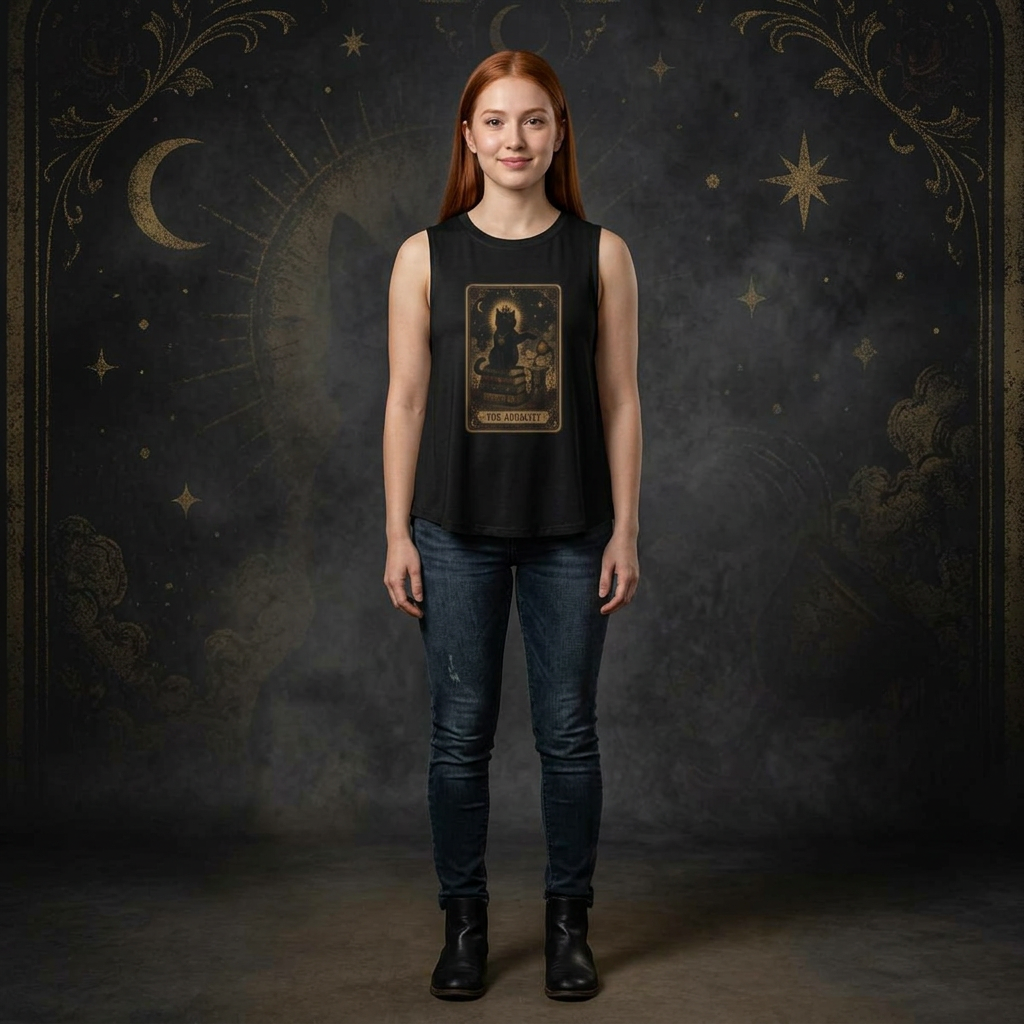 Crop Top — Vintage Tarot Cat 'The Audacity'