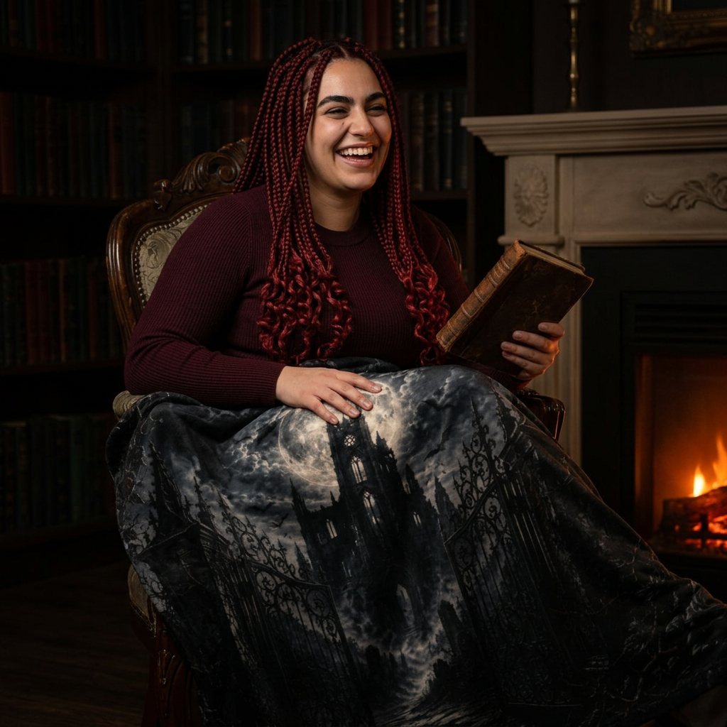 Midnight at Carfax Abbey Sherpa Blanket