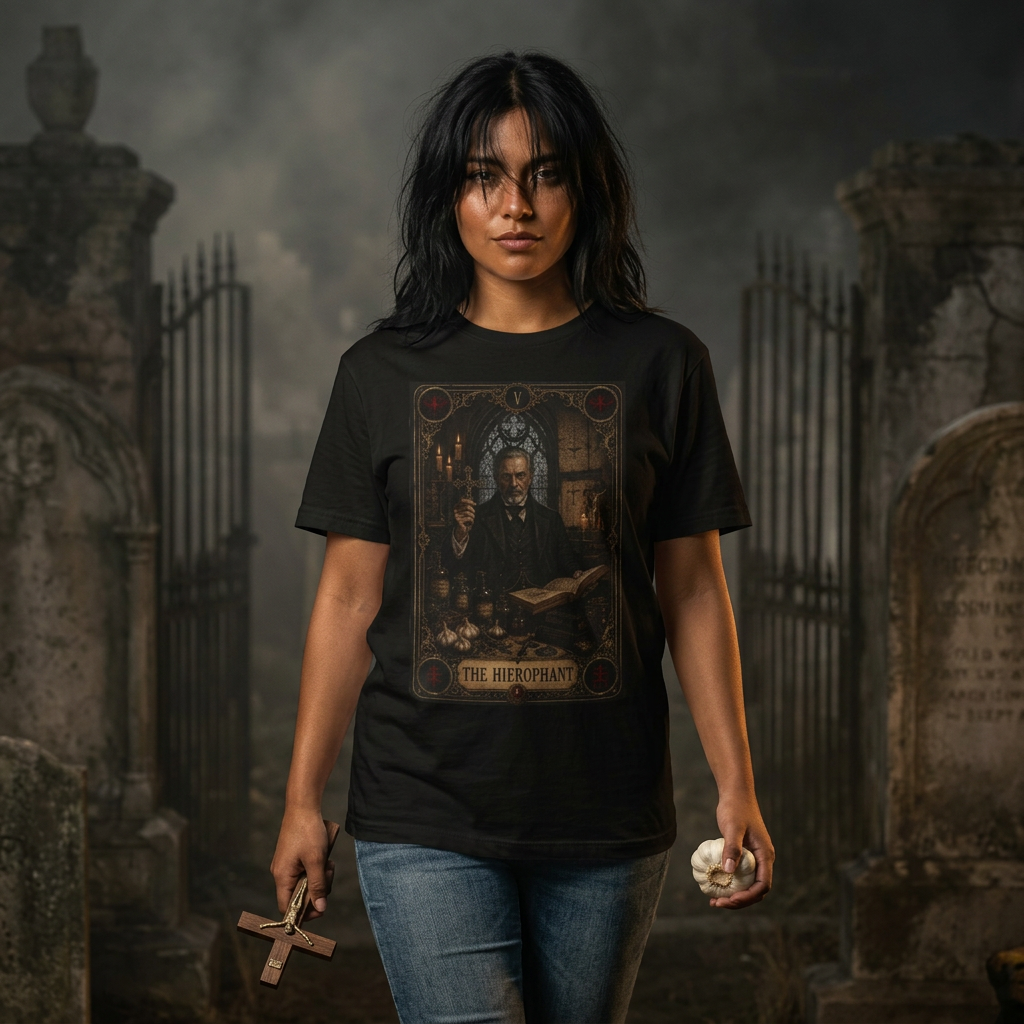 The Hierophant — Van Helsing Tarot T-Shirt