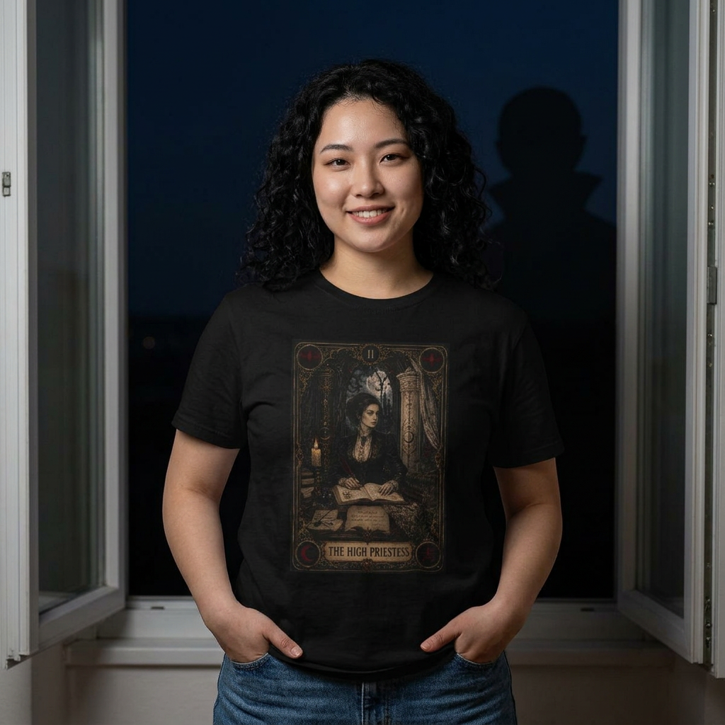 The High Priestess — Mina Harker Tarot T-Shirt