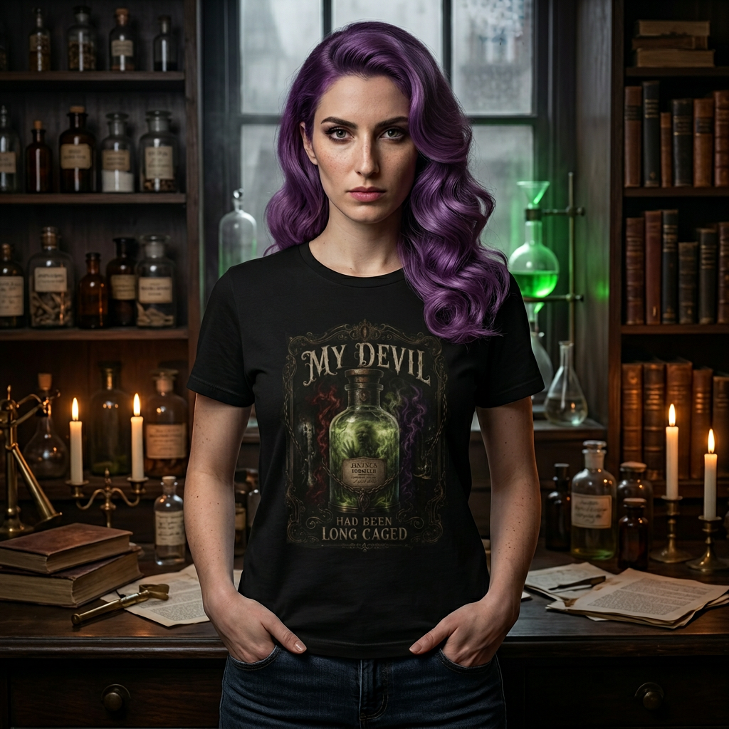 My Devil Had Been Long Caged Gothic Literary T-Shirt
