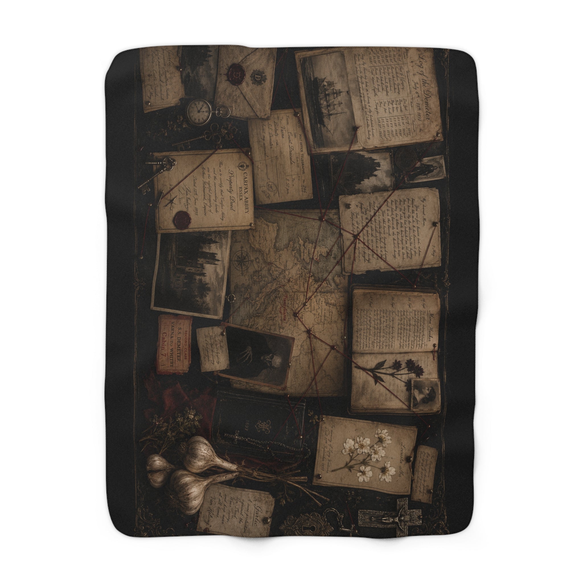 The Dracula Case File Sherpa Blanket