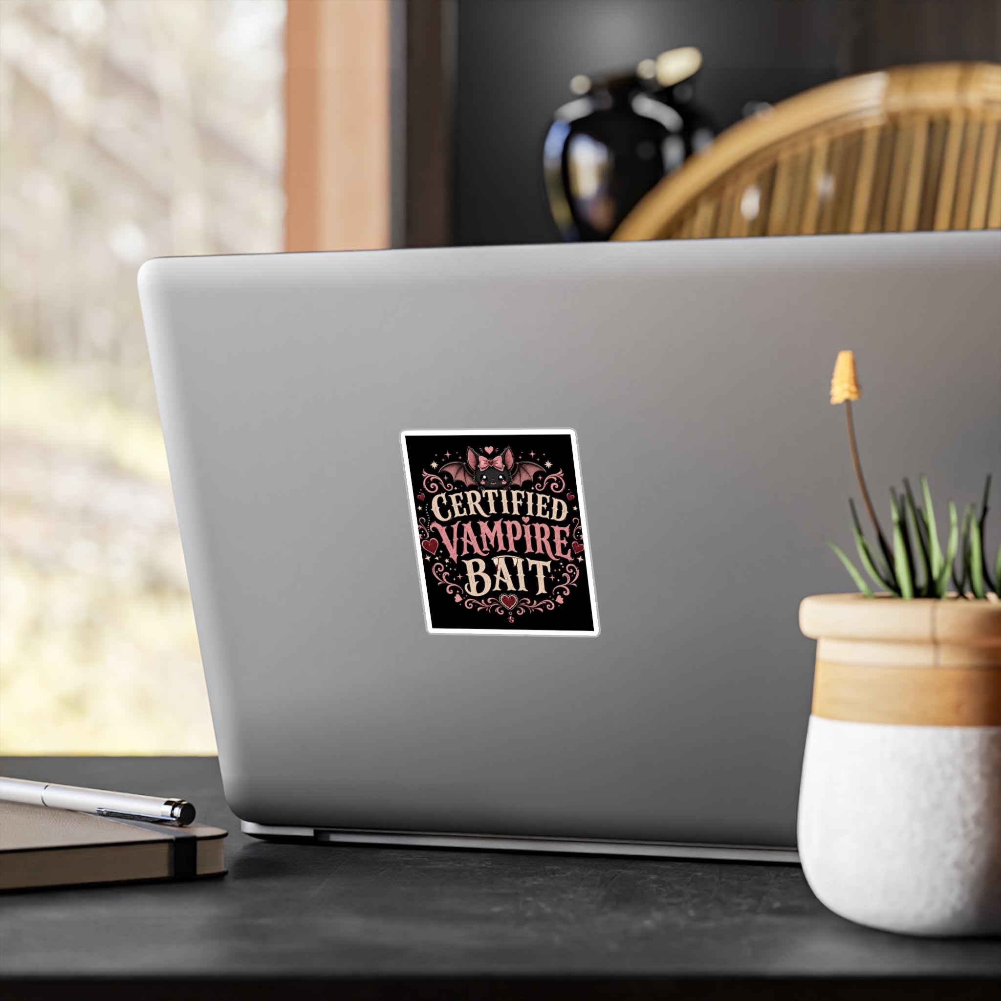 Certified Vampire Bait Cute Gothic Sticker