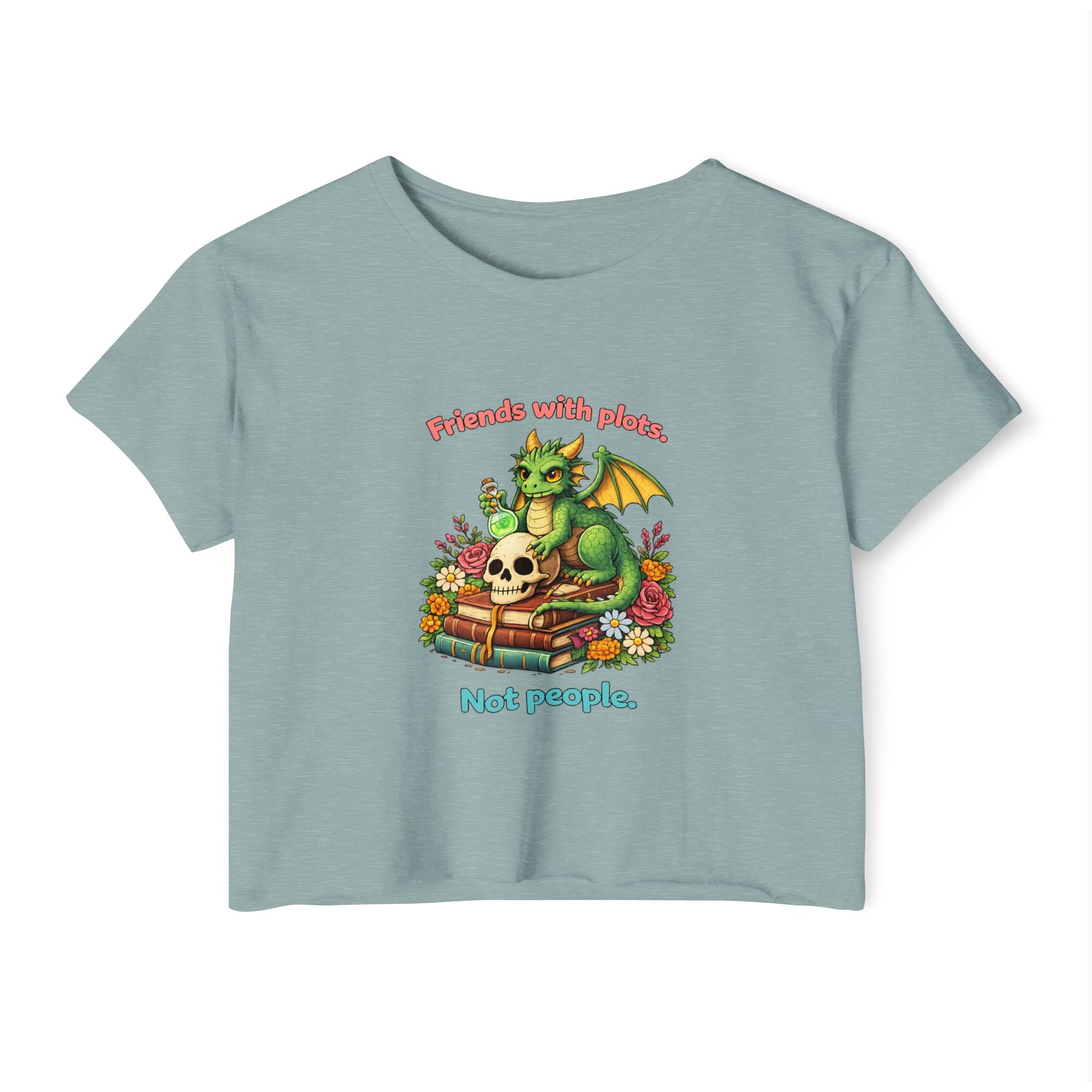 Book Dragon Energy – Friends With Plots Not People Crop Top