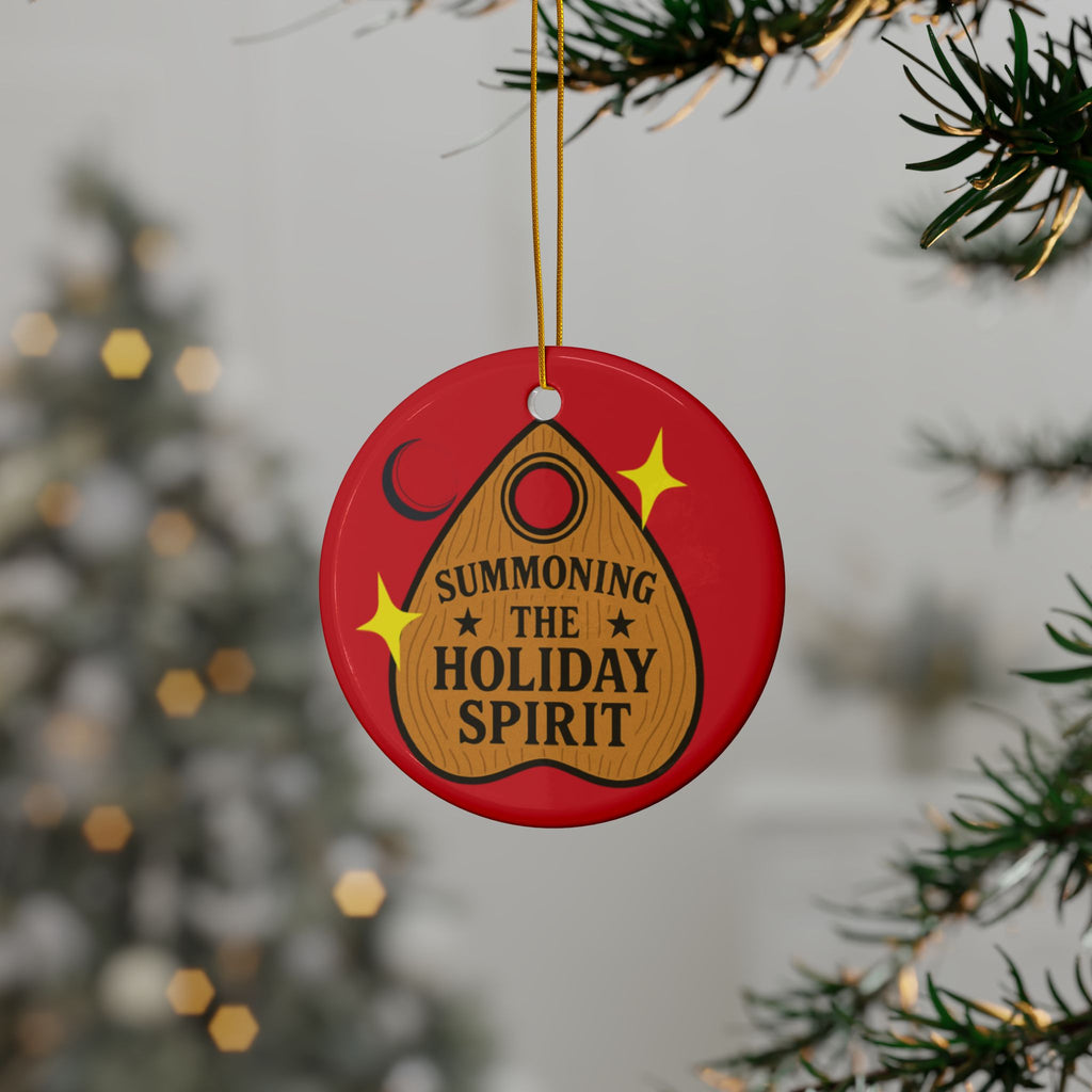 “Summoning the Holiday Spirit” Ouija Planchette Christmas Tree Ornament