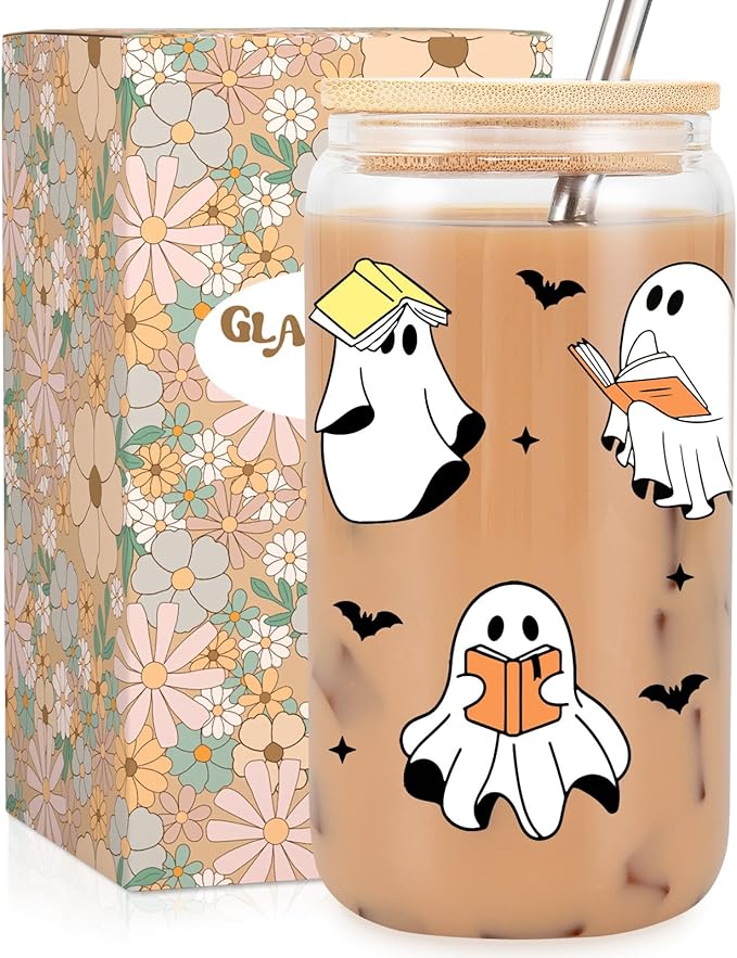 Bookish ghosts + iced coffee = the perfect spooky sip
