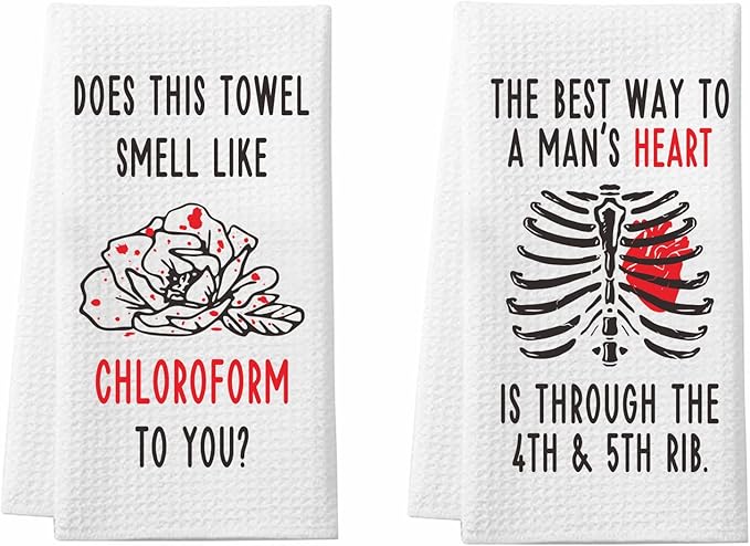 2 True Crime Kitchen Towels