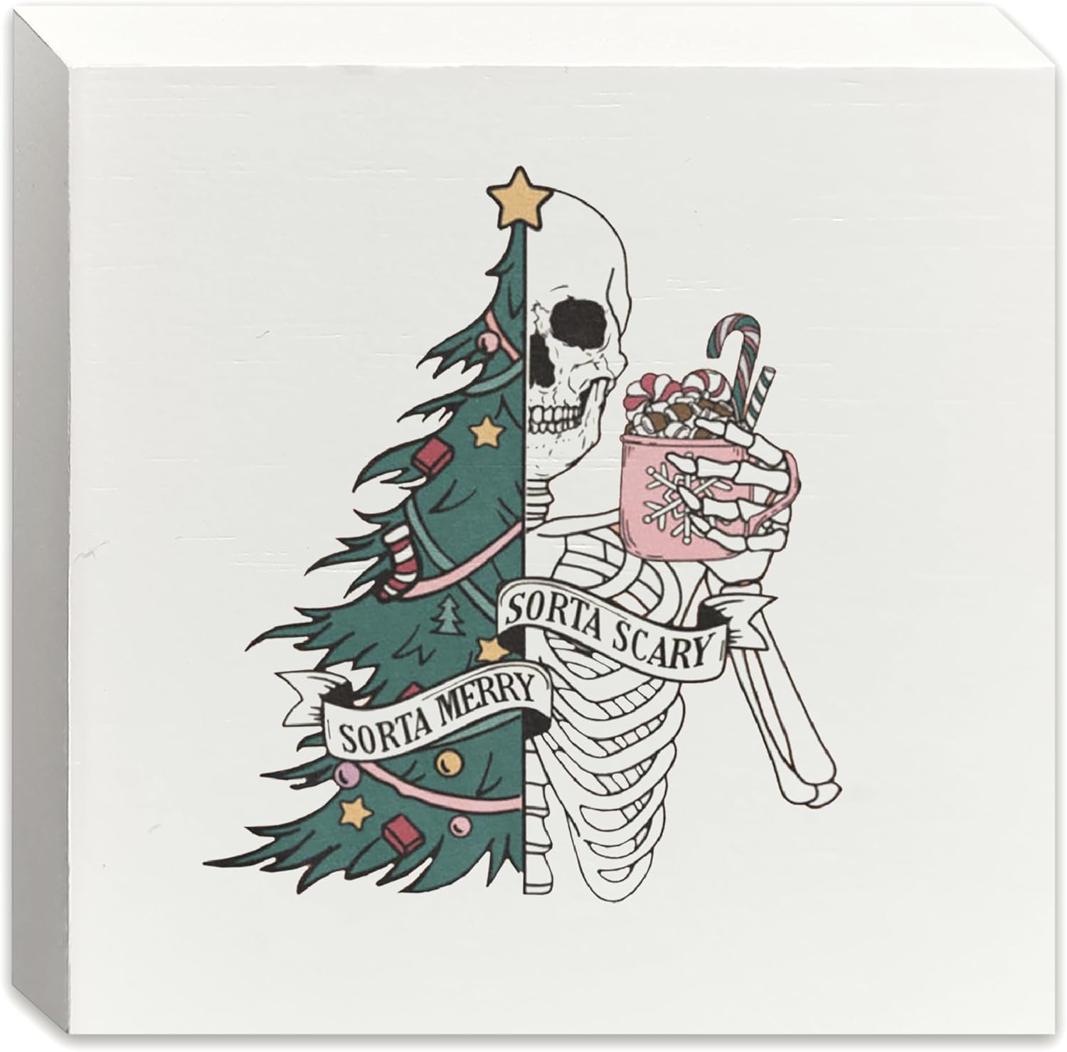 Sorta Merry, Sorta Scary Box Sign